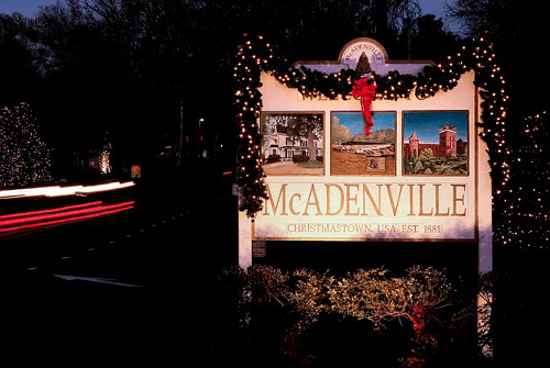Mcadenville small towns Christmas