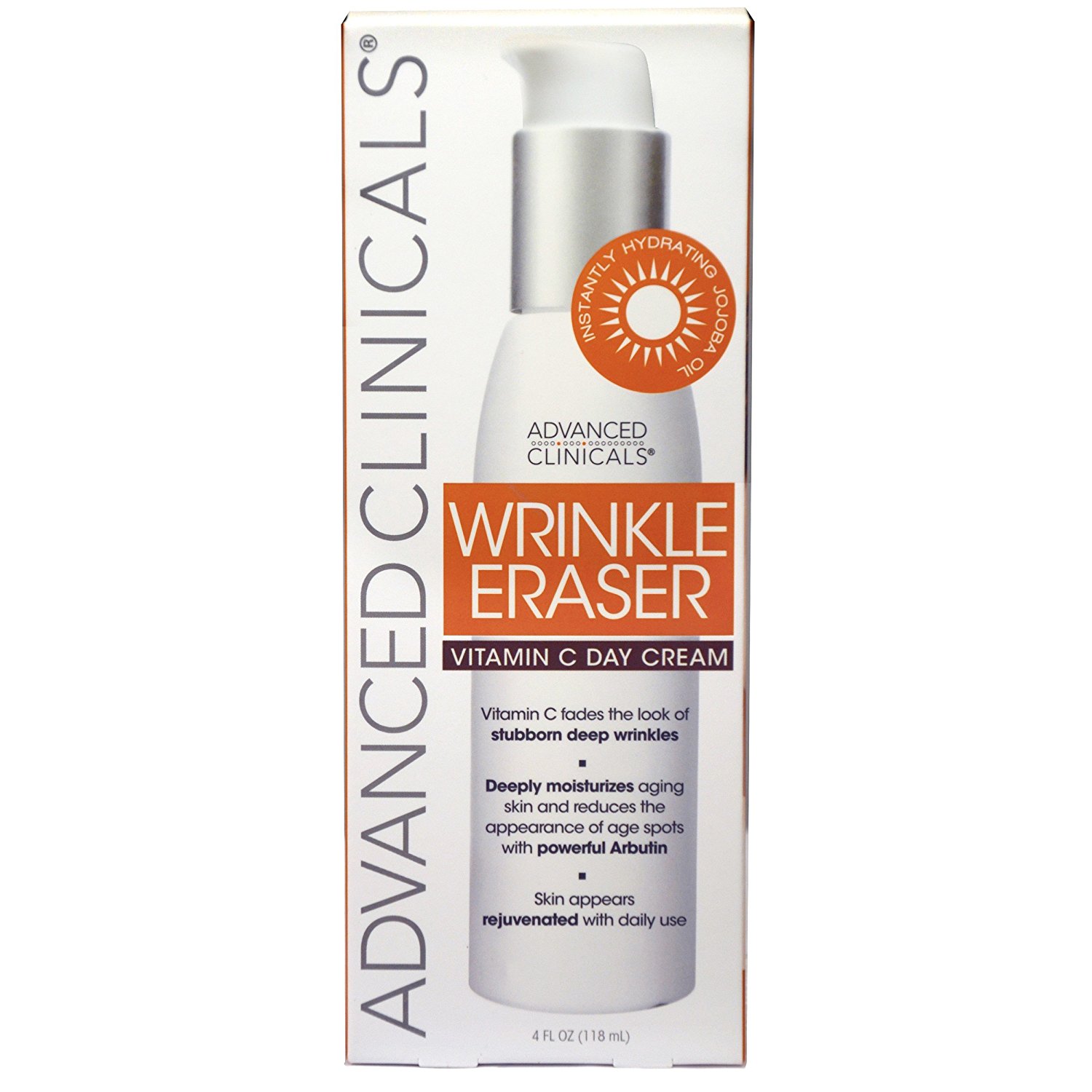 Advanced Clinicals Wrinkle Eraser Vitamin C Cream.