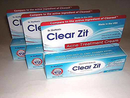 Dr. Sheffield's Clear Zit Maximum Strength 2% Salicylic Acid Acne Treatment Cream