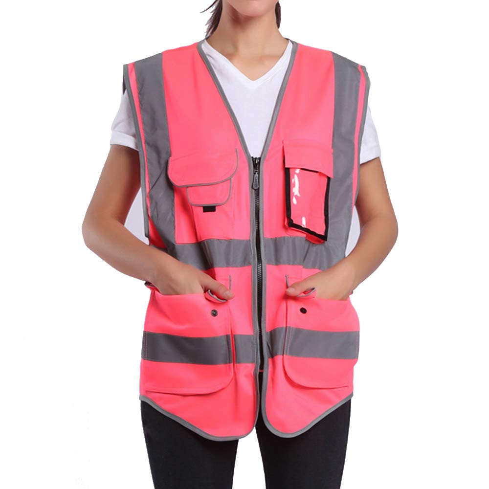 Large Pink Reflective Vest For Women