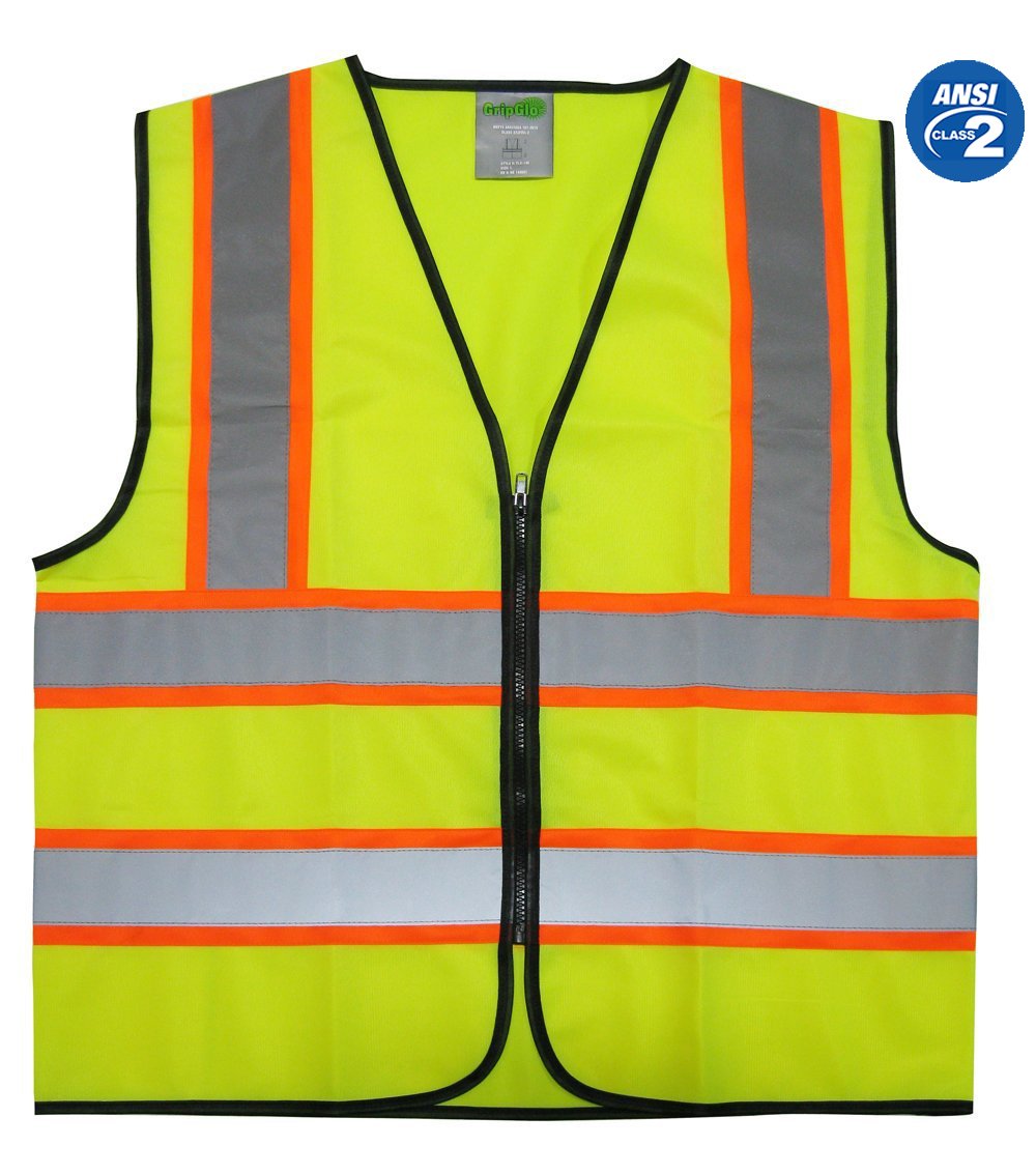GripGlo Reflective Safety Vest for Men