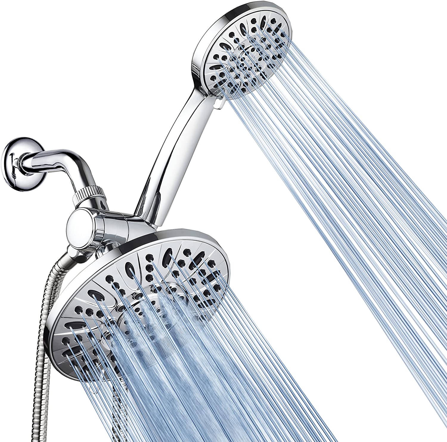 AquaDance 7-inch Premium High-Pressure Three-Way Rainfall Combo Shower Head